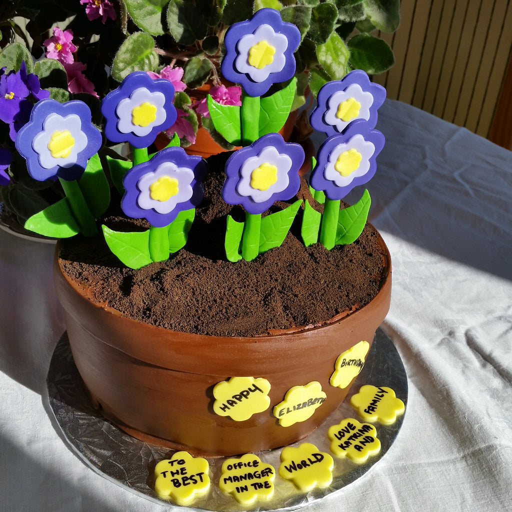 Flower Pot Birthday Cake
