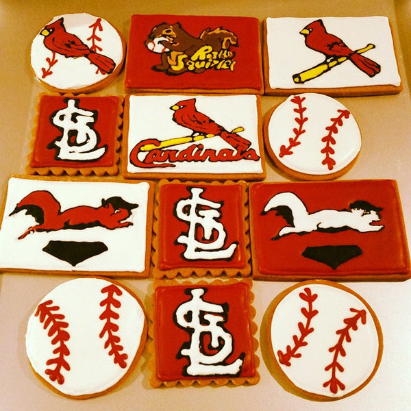 Cardinals Baseball Custom Decorated Cookies $4.00/Cookie Minimum Order 1 Dozen
