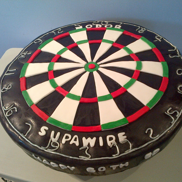 3D Sculpted Dart Board Cake