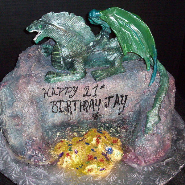 3D Sculpted Dragon Cake