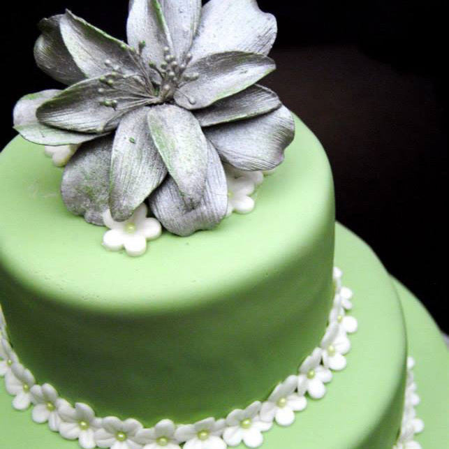 Green & Silver Cake