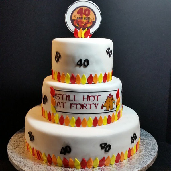 Hot at 40 Birthday Cake