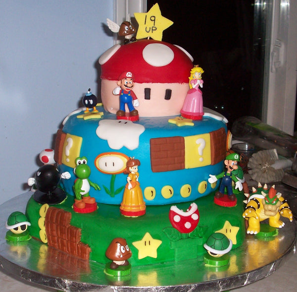 Mario Themed Birthday Cake