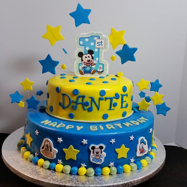 Mickey Mouse Themed Birthday Cake