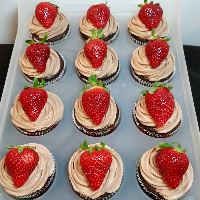 Nutella Strawberry Cupcakes  $2.50/Cupcake. Minimum Order 1 Dozen.
