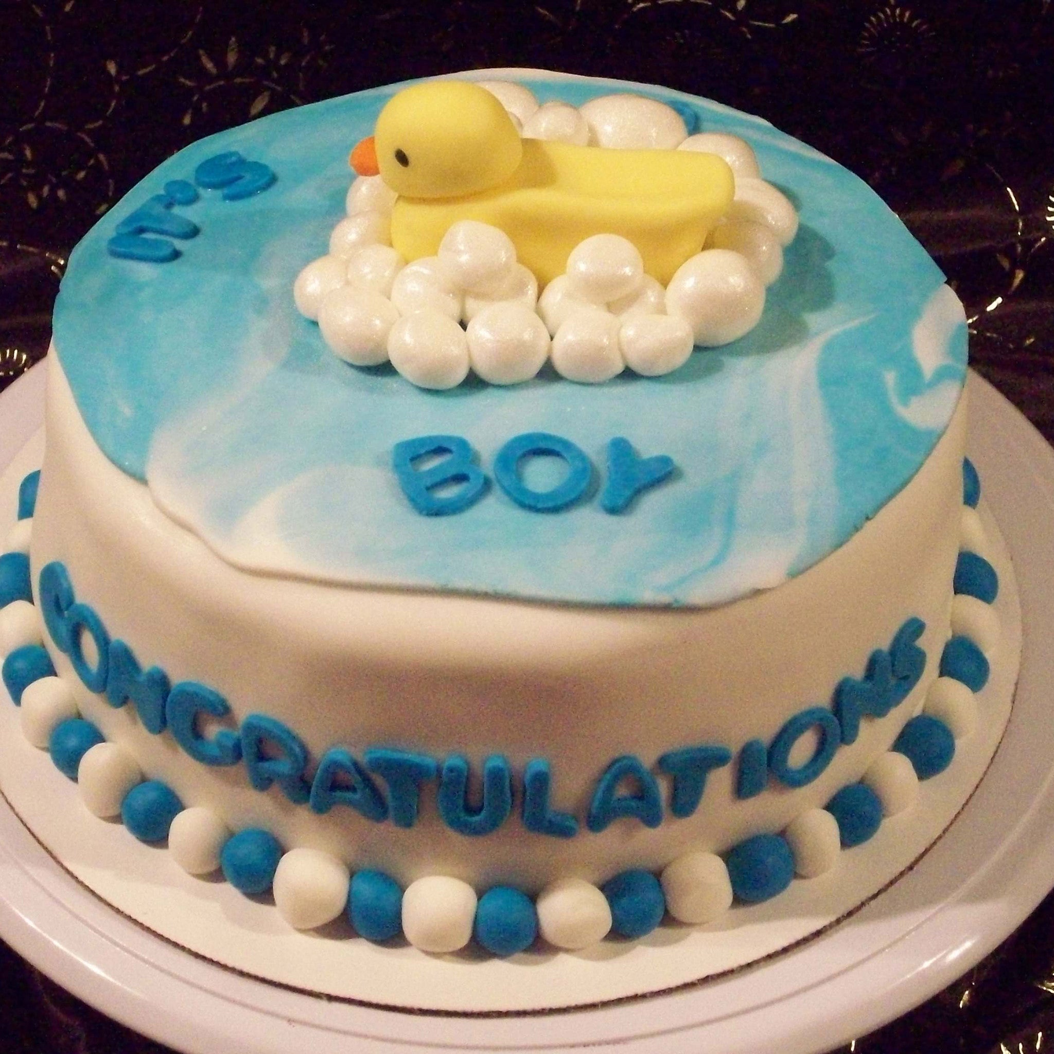 Rubber ducky baby shower sales cake
